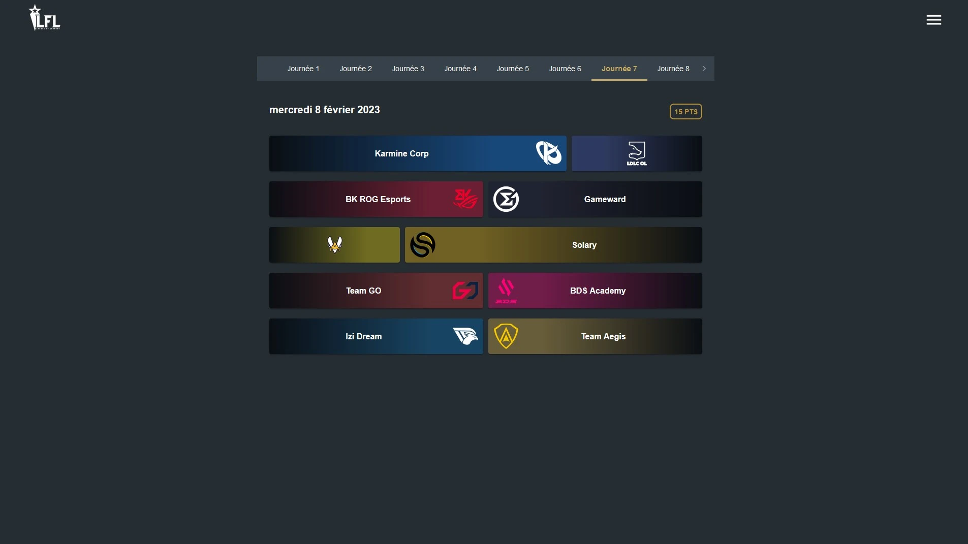 LFL Pickem project
